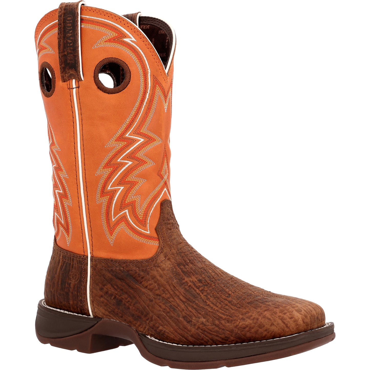 Rebel™ by Durango® Cedar Bark and Monarch Orange Western Boot - DDB0392