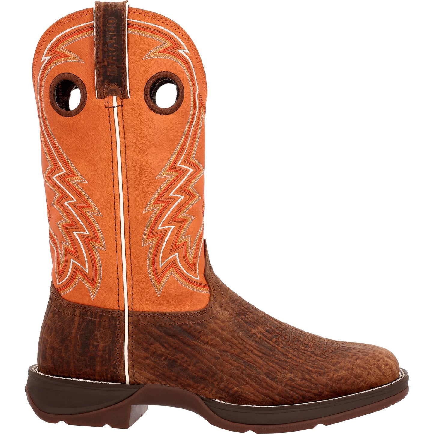 Rebel™ by Durango® Cedar Bark and Monarch Orange Western Boot - DDB0392