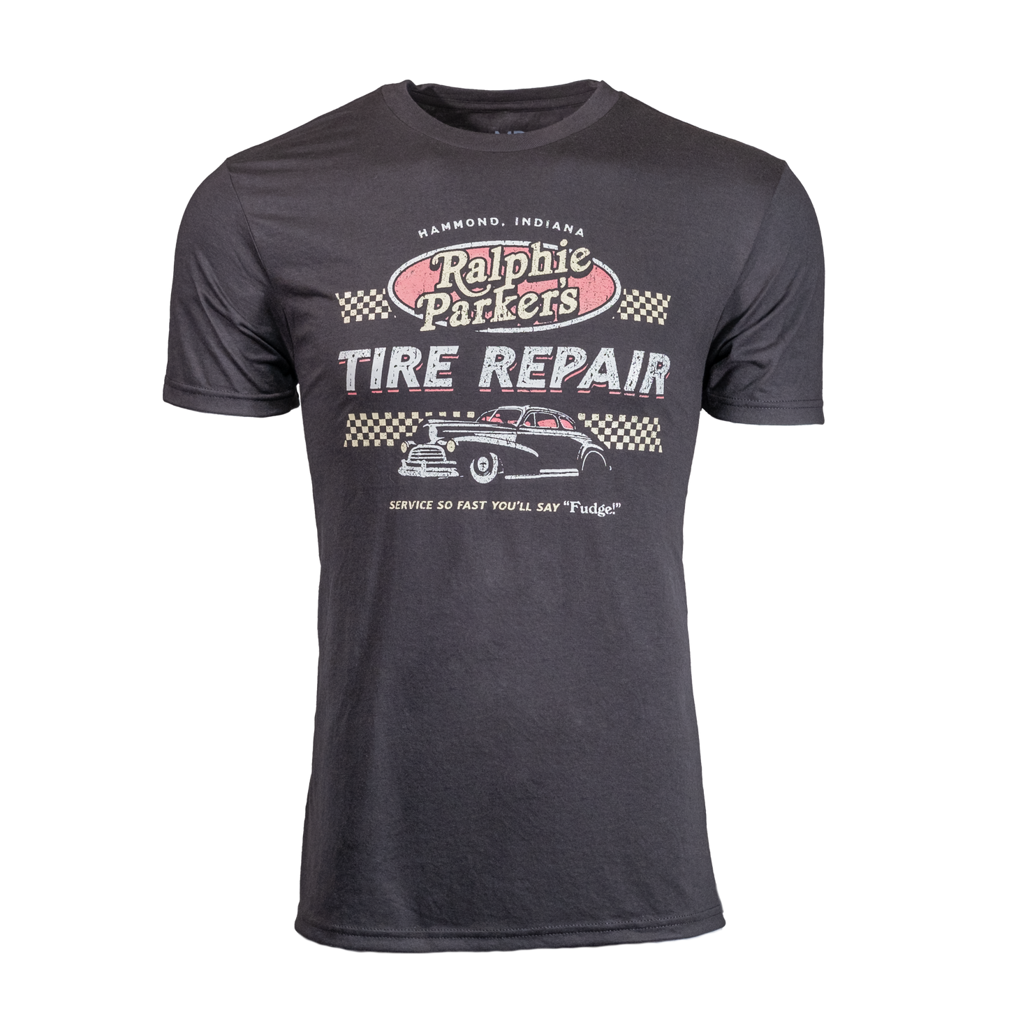 Mingo Outfitters Movie Graphic T-Shirt - A Christmas Story T-Shirt - From Shootin' BBs to Fixin' Flats: Ralphie's Tire Repair – Est. 1950