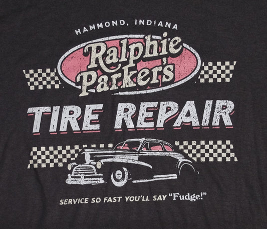A Christmas Story T-Shirt - From Shootin' BBs to Fixin' Flats: Ralphie's Tire Repair – Est. 1950