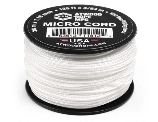 ATWOOD ROPE MFG 1.18mm X 125ft MICRO PARACORD - MADE IN THE USA